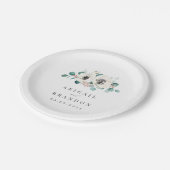 Assiettes En Carton Eucalyptus Verdure anémonique floral rustique mari (Angle)