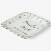 Assiettes En Carton Eucalyptus Verdure Feuille fête d'anniversaire (Angulaire)