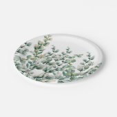 Assiettes En Carton Eucalyptus vert (Angle)