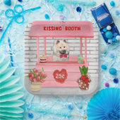 Assiettes En Carton Eurasier Chien Valentine's Day Kissing Booth (Fête)