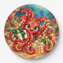 Eva – Octopus de Noël Fête sous-marine de vacances