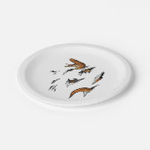 Assiettes En Carton Évasion de vélociraptor (Angle)