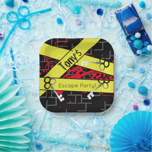 Assiettes En Carton Evasion Fête Anniversaire Maze Keys Mystery Mix (Fête)