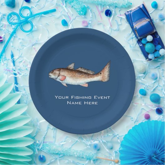 Assiettes En Carton Événement de pêche de rougets communs (Fête)