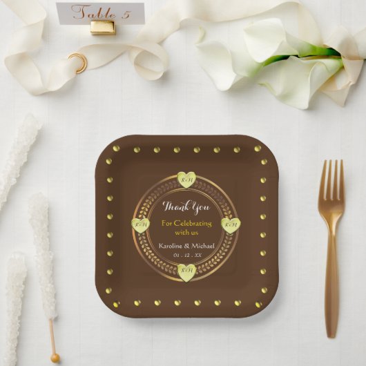 Assiettes En Carton Événements Mariages de partie appelant (Mariage)