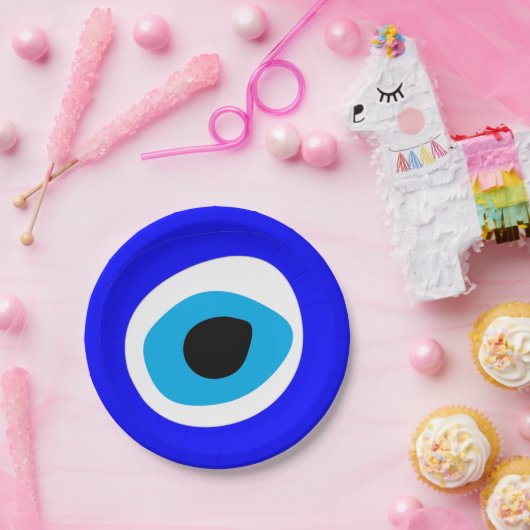 Assiettes En Carton Evil Eye Talisman & arabe Amulet /turc, grec (Fête)