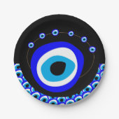 Assiettes En Carton Evil Eye Talisman & arabe Amulet /turc, grec (Devant)