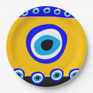 Assiettes En Carton Evil Eye Talisman & arabe Amulet /turc, grec