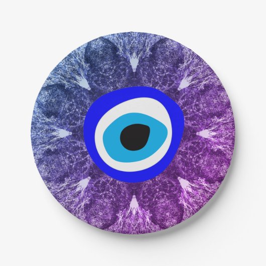 Assiettes En Carton Evil Eye Talisman & arabe Amulet /turc, grec (Devant)