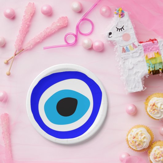 Assiettes En Carton Evil Eye Talisman & arabe Amulet /turc, grec (Fête)