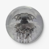 Assiettes En Carton Evil Fairy Gown | Rocher noir gothique (Devant)