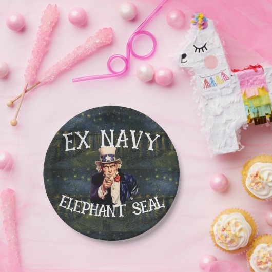 Assiettes En Carton Ex Navy Elephant Seal (Fête)