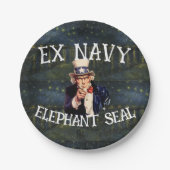 Assiettes En Carton Ex Navy Elephant Seal (Devant)