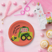 Assiettes En Carton Excavateur Bobcat (Fête)