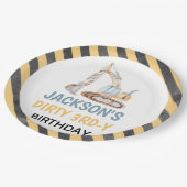 Assiettes En Carton Excavateur Construction Jaune Dirty Plaque 3ème (Angle)