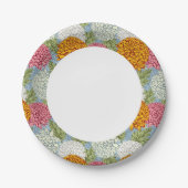 Assiettes En Carton Excellent motif avec chrysanthèmes (Devant)