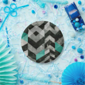 Assiettes En Carton Exclusion Chevron II (Fête)