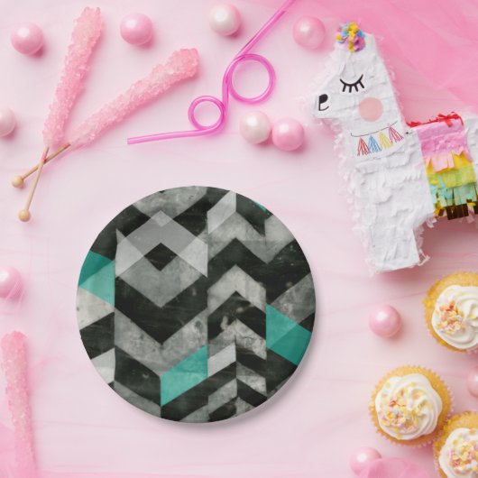 Assiettes En Carton Exclusion Chevron II (Fête)