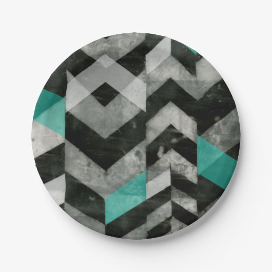 Assiettes En Carton Exclusion Chevron II (Devant)