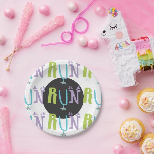 Assiettes En Carton EXÉCUTION Éclectique | Plaque papier sur le thème (Fête)