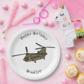 Assiettes En Carton Exemple d'hélicoptère militaire Chinook (Fête)
