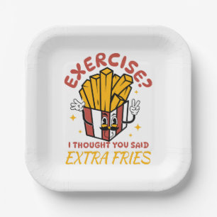 Assiettes En Carton Exercice Je Pensais Que Vous Avez Dit Des Fries Su