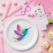 Assiettes En Carton Exotic Rainbow Hummingbird (Fête)