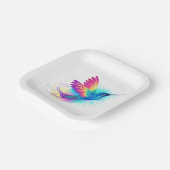 Assiettes En Carton Exotic Rainbow Hummingbird (Angulaire)