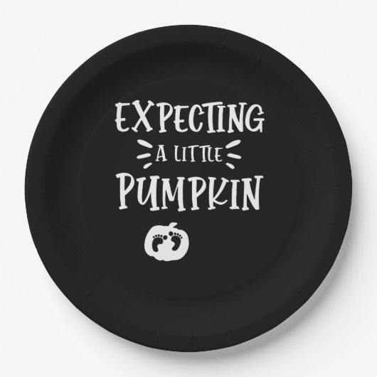 Assiettes En Carton Expecting A Little Pumpkin (Devant)