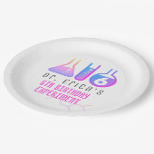 Assiettes En Carton Expérience scientifique Neon rose fille Anniversai (Angle)