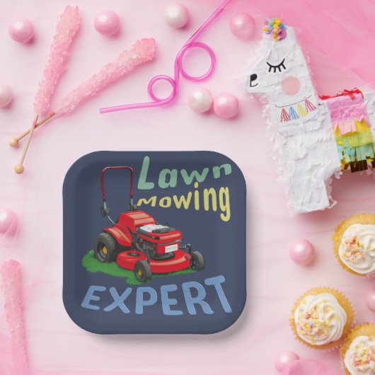 Assiettes En Carton Expert en sciage de pelouse (Fête)