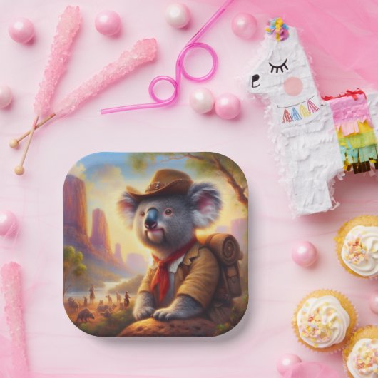 Assiettes En Carton Explorateur Koala (Fête)