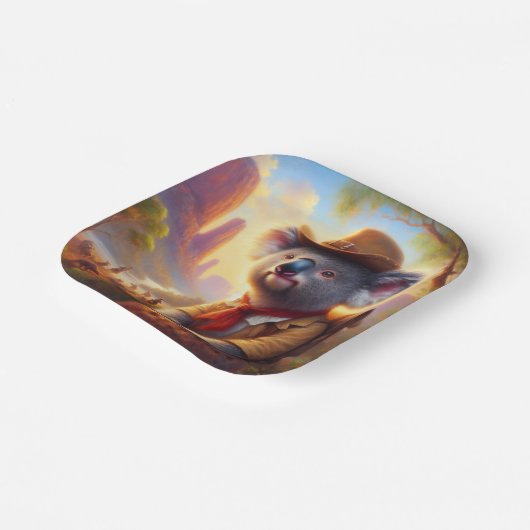 Assiettes En Carton Explorateur Koala (Angulaire)