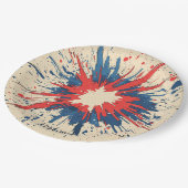 Assiettes En Carton Explosion d'art pop de style comique (5) (Angle)