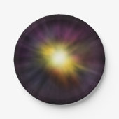 Assiettes En Carton Explosion de l'oeuvre spatiale numérique Cool Star (Devant)