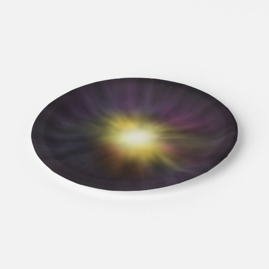 Assiettes En Carton Explosion de l'oeuvre spatiale numérique Cool Star (Angle)