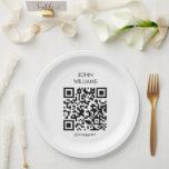 Assiettes En Carton Exposition d'artiste personnalisable Ouverture du<br><div class="desc">Plaques papier avec votre code QR,  parfait pour l'ouverture de l'exposition ou toute entreprise ou événement de lancement de nouveau produit.</div>
