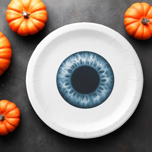 Assiettes En Carton Eyeball bleu iris oeil drôle blague de farce Hallo