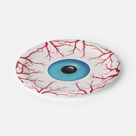 Assiettes En Carton Eyeball déplaisant Bloodshot (Angle)