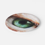 Assiettes En Carton Eyeball effrayant & Halloween Oeil Vert /Zombie éf (Angle)