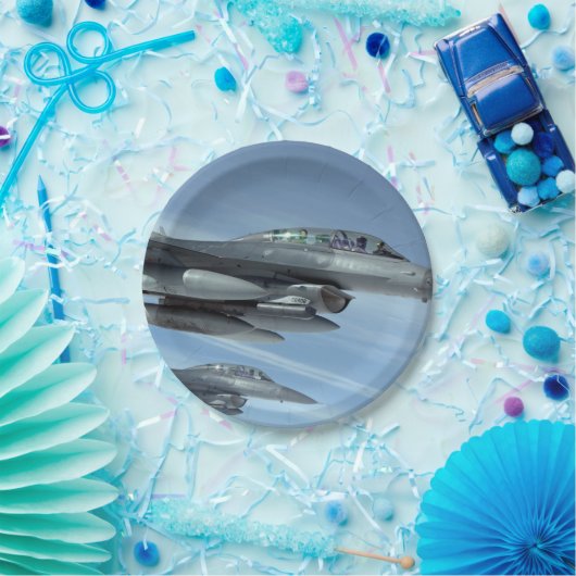 Assiettes En Carton F16 Lutter contre les faucons (Fête)