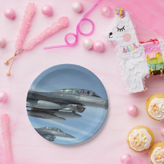 Assiettes En Carton F16 Lutter contre les faucons (Fête)