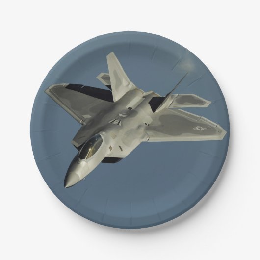 Assiettes En Carton F-22 Raptor Fighter Jet (Devant)