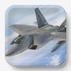 Assiettes En Carton F-22 Raptor Military Jet