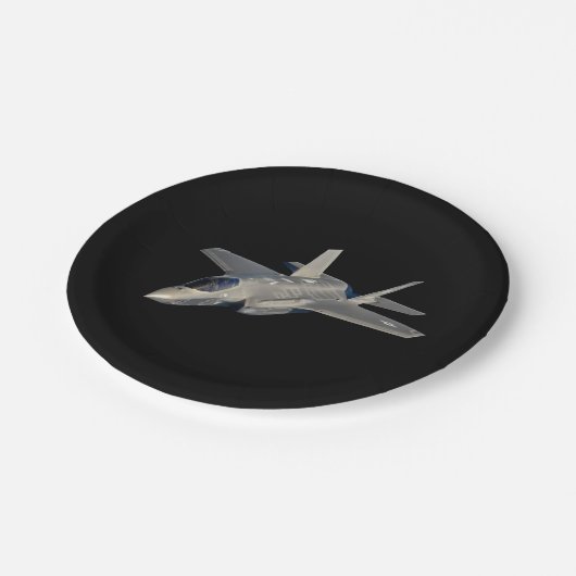 Assiettes En Carton F-35 Lightning II Panther Jet Fighter (Angle)