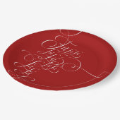 Assiettes En Carton Fa la la - Calligraphie de Noël - Deck the Halls (Angle)