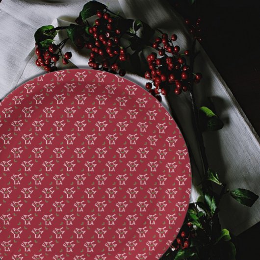Assiettes En Carton Fa La La Festive Holly Christmas