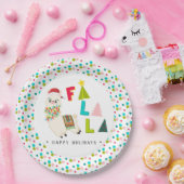 Assiettes En Carton FA LA LA mignonne lama moderne festif amusant enfa (Fête)