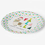 Assiettes En Carton FA LA LA mignonne lama moderne festif amusant enfa (Angle)