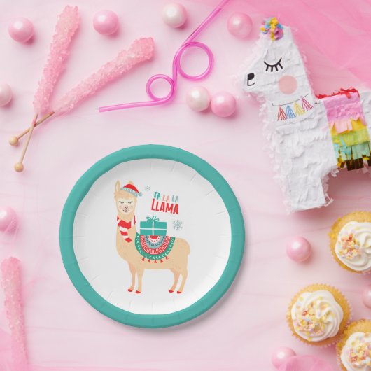 Assiettes En Carton Fa La Llama | Noël (Fête)